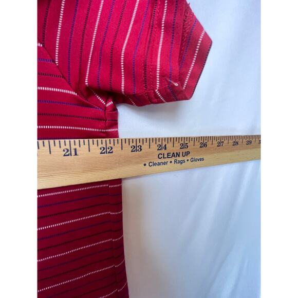 Lacoste Sport Men's Red Striped 3-Button Polo Vacation Pullover - Size XL - Picture 5 of 7